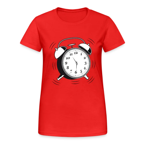 T-shirt Réveil Rétro 6h - L'Heure du Style Vintage - T-shirt Gildan épais femme
