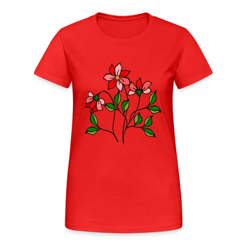 Fleurs Épanouies - T-shirt Gildan épais femme