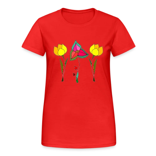 Jardin Fleuri Délicat - T-shirt Gildan épais femme