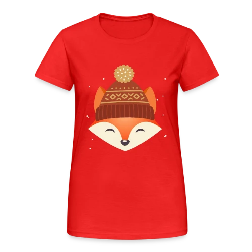T-shirt Renard Urbain au Bonnet Stylé - T-shirt Gildan épais femme