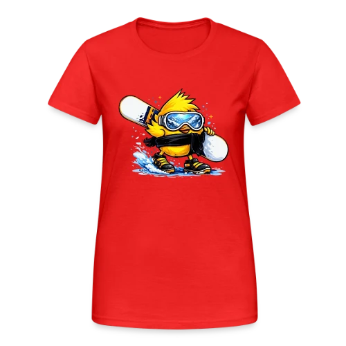 T-shirt Snowboardeur Déglingué - T-shirt Gildan épais femme