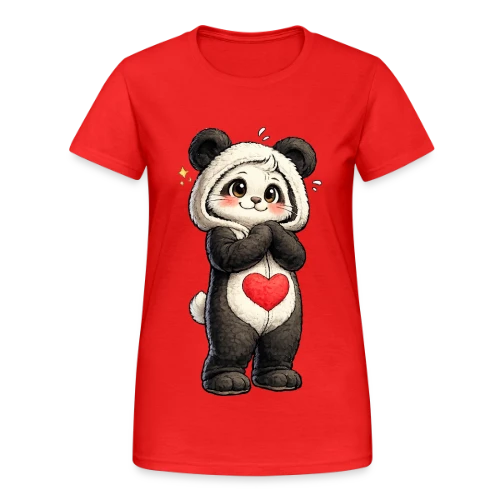 Panda en Combinaison Stylée - T-shirt Gildan épais femme