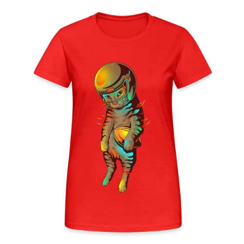 Félin Touchdown - T-shirt Gildan épais femme