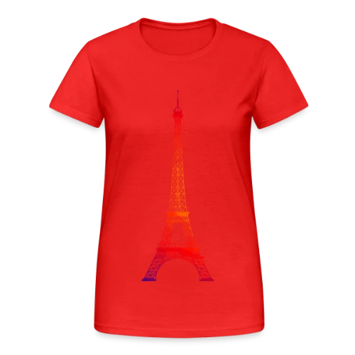Tour Eiffel Dégradé - T-shirt Gildan épais femme