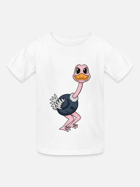 Strauß - Kinder T-Shirt von Russell - Weiß
