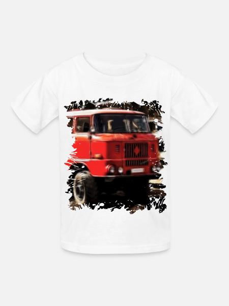 W50 Feuerwehr LKW - Kinder T-Shirt von Russell - Weiß