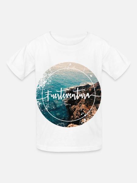 Fuerteventura - Kinder T-Shirt von Russell - Weiß