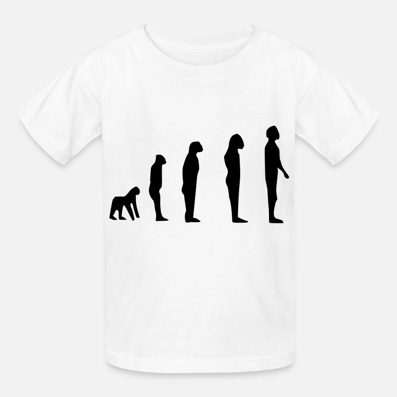 Evolution darwin - Kids T-Shirt by Russell - white