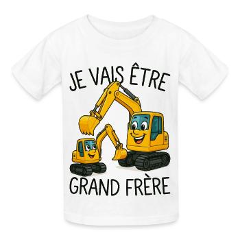 Futur Grand Frère Je vais être Grand Frère - T-shirts Russell Enfant - blanc - Devant - AI Model Kid Male (0cm)
