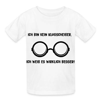 klugscheisser - Kinder T-Shirt von Russell - Weiß - Vorne - AI Model Kid Male (0cm)