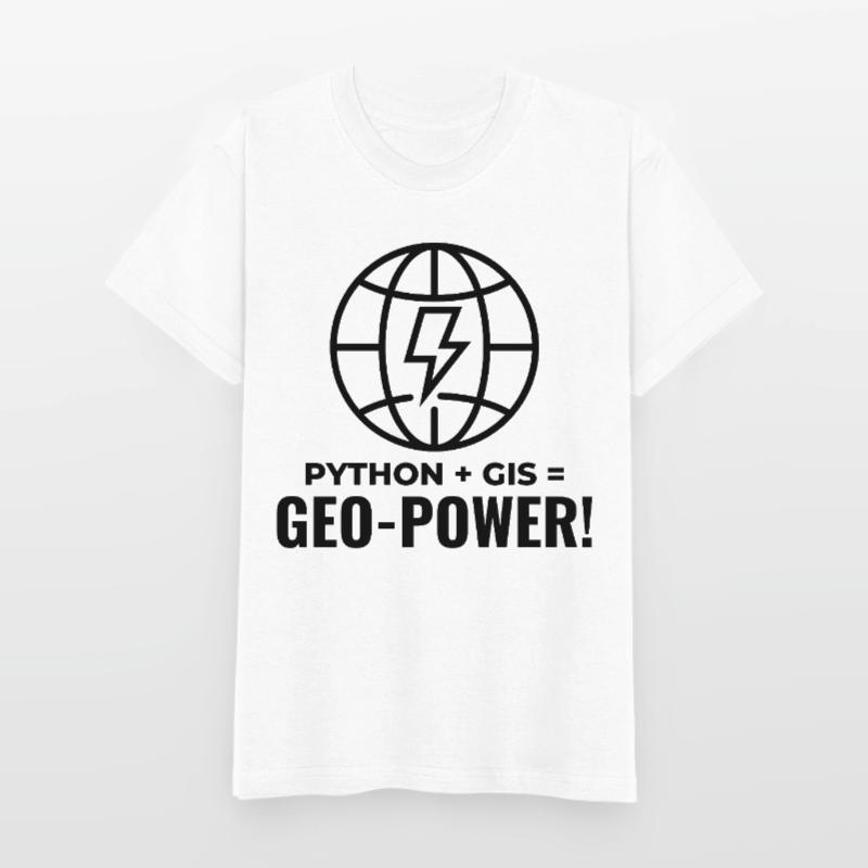 Python SIG Géo-Puissance Programmation Géospatial T-shirts Russell Enfant