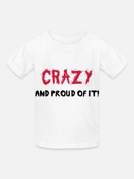 Crazy - Kinder T-Shirt von Russell - Weiß