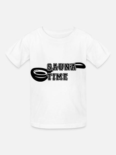 Sauna Wellness Spa - Kinder T-Shirt von Russell - Weiß