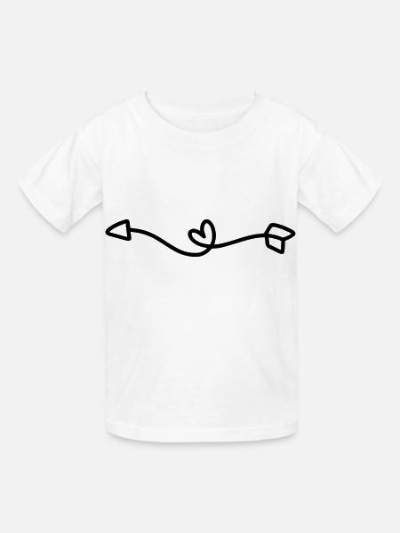 Pfeil links | pfeile - Kinder T-Shirt von Russell - Weiß