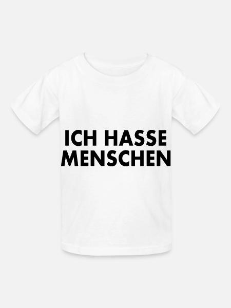 Ich hasse menschen - Kinder T-Shirt von Russell - Weiß