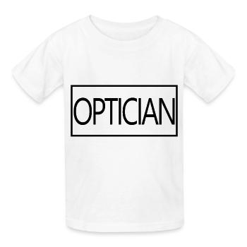 Opticien fier Étudiant Opticien diplômé - T-shirts Russell Enfant - blanc - Devant - AI Model Kid Male (0cm)