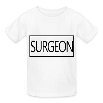 Chirurg Stolzer graduierter Chirurg-Doktorstudent - Kinder T-Shirt von Russell - Weiß - Vorne - AI Model Kid Male (0cm)