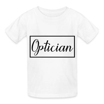 Opticien fier Étudiant Opticien diplômé - T-shirts Russell Enfant - blanc - Devant - AI Model Kid Male (0cm)