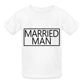 Homme marié Couple Matching Mariage Lune de miel - T-shirts Russell Enfant - blanc - Devant - AI Model Kid Male (0cm)