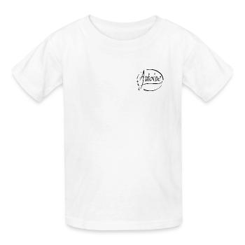 Anthony - Kinder T-Shirt von Russell - Weiß - Vorne - AI Model Kid Male (0cm)