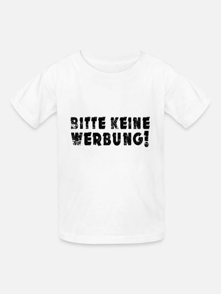 Bitte keine Werbung - Kinder T-Shirt von Russell - Weiß