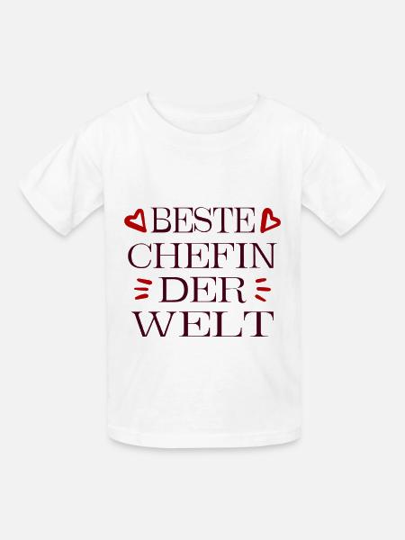 Beste chefin der welt - Kinder T-Shirt von Russell - Weiß