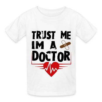 Am doctor - Kids T-Shirt by Russell - white - Front - AI Model Kid Male (0cm)