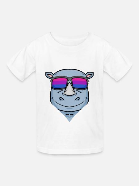 Bisexuell Nashorn Geschenk - Kinder T-Shirt von Russell - Weiß
