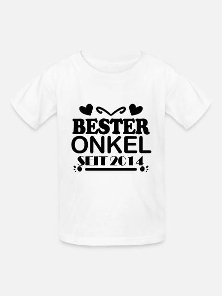 Bester Onkel seit 2014 - Kinder T-Shirt von Russell - Weiß