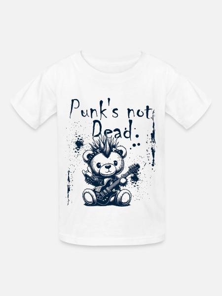 Punk's not Dead Teddy - Kinder T-Shirt von Russell - Weiß