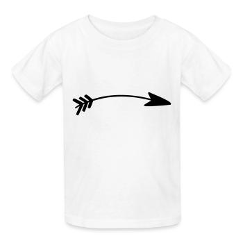 arrow - Kids T-Shirt by Russell - white - Front - AI Model Kid Male (0cm)
