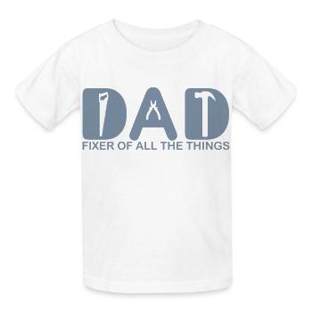 Dad. Fixer of all the things. - Kids T-Shirt by Russell - white - Front - AI Model Kid Male (0cm)