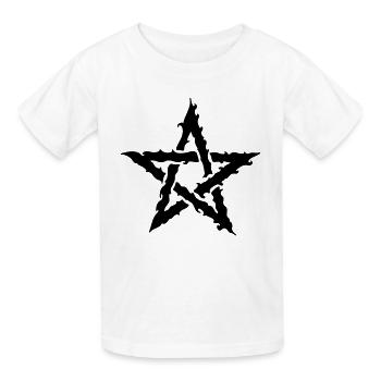 Le pentagramme - T-shirts Russell Enfant - blanc - Devant - AI Model Kid Male (0cm)
