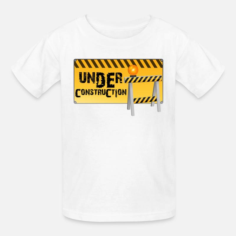 Bau - Kinder T-Shirt von Russell - Weiß