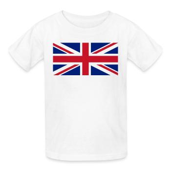 drapeau Angleterre - T-shirts Russell Enfant - blanc - Devant - AI Model Kid Male (0cm)