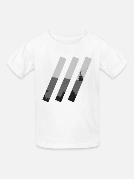 Gondel Schrägstriche - Kinder T-Shirt von Russell - Weiß