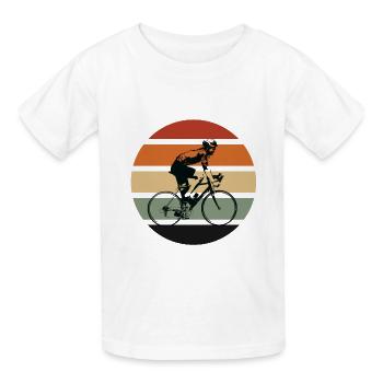 Vélo de route rétro - T-shirts Russell Enfant - blanc - Devant - AI Model Kid Male (0cm)