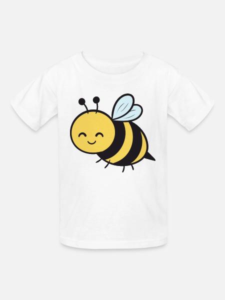 Biene Bienen - Kinder T-Shirt von Russell - Weiß