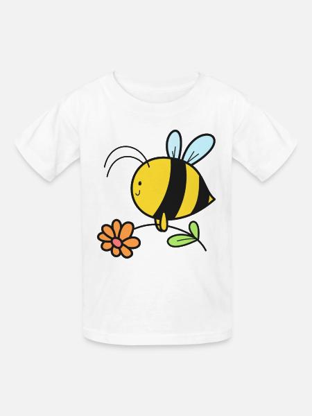 Biene Bienen - Kinder T-Shirt von Russell - Weiß