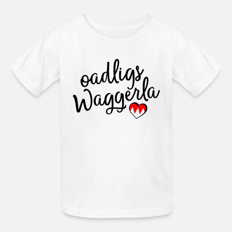 oadligs Waggerla - Kinder T-Shirt von Russell - Weiß
