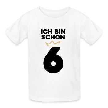 6 Geburtstag - 6 Jahre mit Krone - Kinder T-Shirt von Russell - Weiß - Vorne - AI Model Kid Male (0cm)