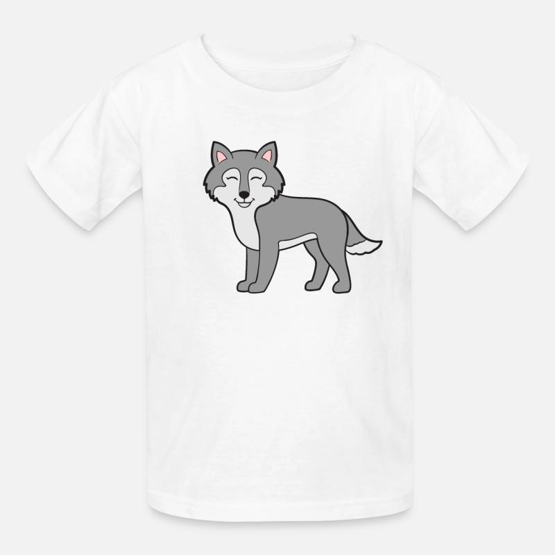 Wolf Wölfe - Kinder T-Shirt von Russell - Weiß