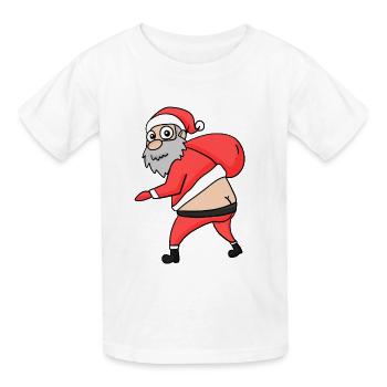 Weihnachtsmann Hintern Lustig - Kinder T-Shirt von Russell - Weiß - Vorne - AI Model Kid Male (0cm)