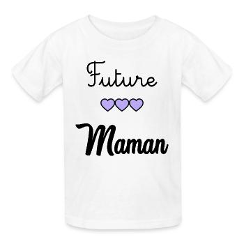 WERDENDE MAMA - Kinder T-Shirt von Russell - Weiß - Vorne - AI Model Kid Male (0cm)