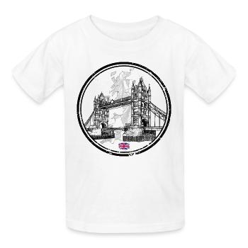 London Bridge - Kids T-Shirt by Russell - white - Front - AI Model Kid Male (0cm)
