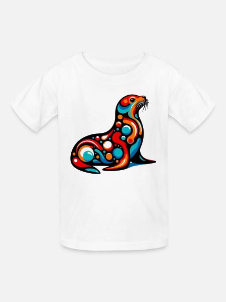 Siegel - Kinder T-Shirt von Russell - Weiß