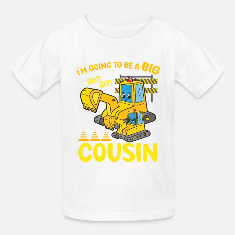 Grande conception d’excavatrice de constructeur - T-shirts Russell Enfant - blanc