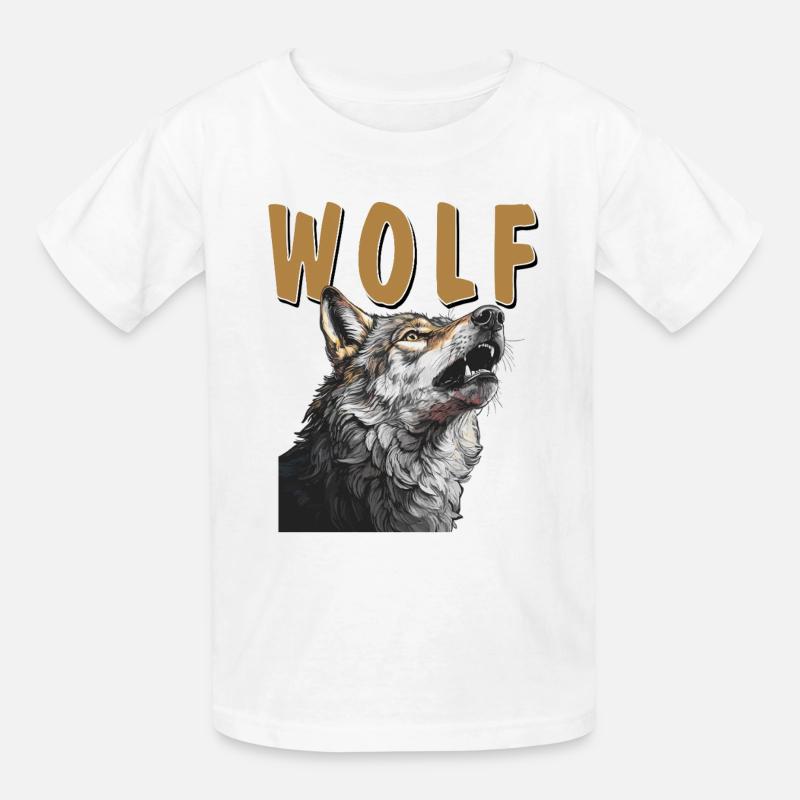 Loup - T-shirts Russell Enfant - blanc