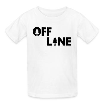 Silhouette de forêt hors ligne - T-shirts Russell Enfant - blanc - Devant - AI Model Kid Male (0cm)