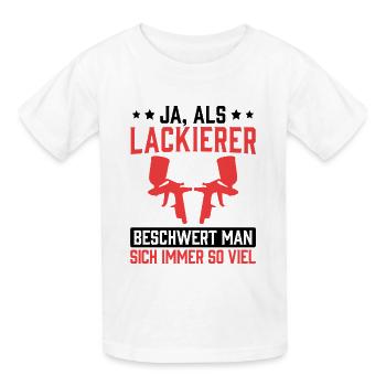 Un peintre se plaint à un peintre de véhicules - T-shirts Russell Enfant - blanc - Devant - AI Model Kid Male (0cm)